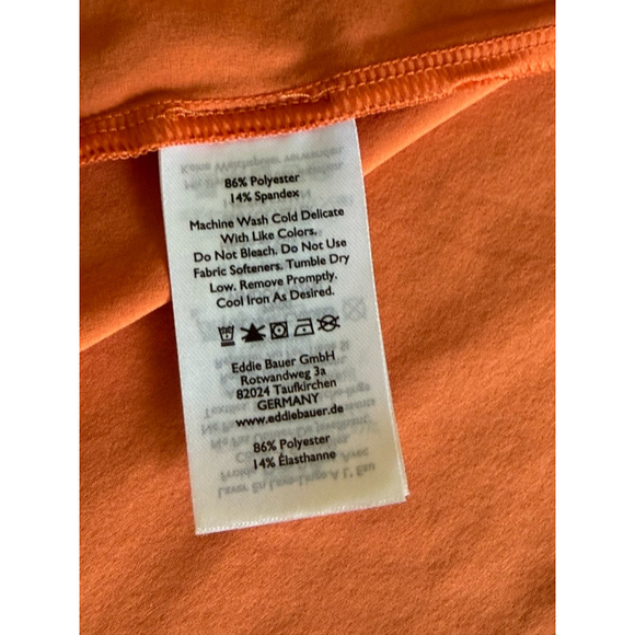 Eddie Bauer Soft Stretch Button Down Shirt SM Melon Long Sleeve - Picture 5 of 7